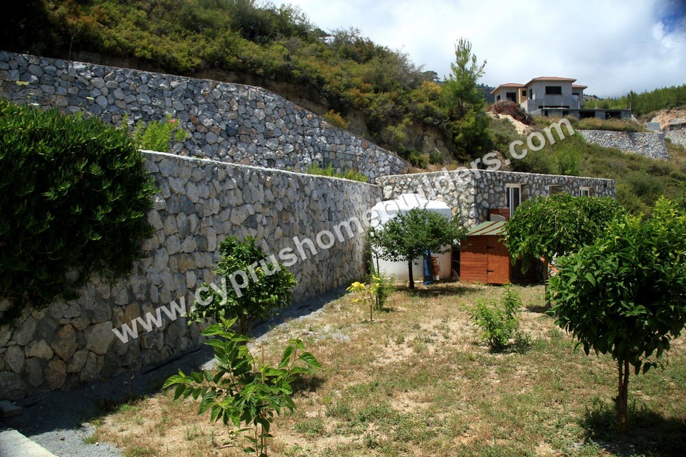 stone wall construction in North Cyprus 